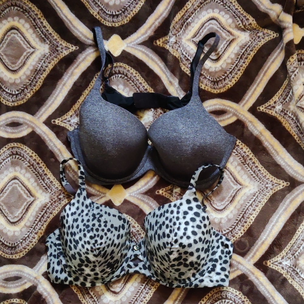 🐇Ambrielle Bra Set Of Two - Gray and Black And Grey